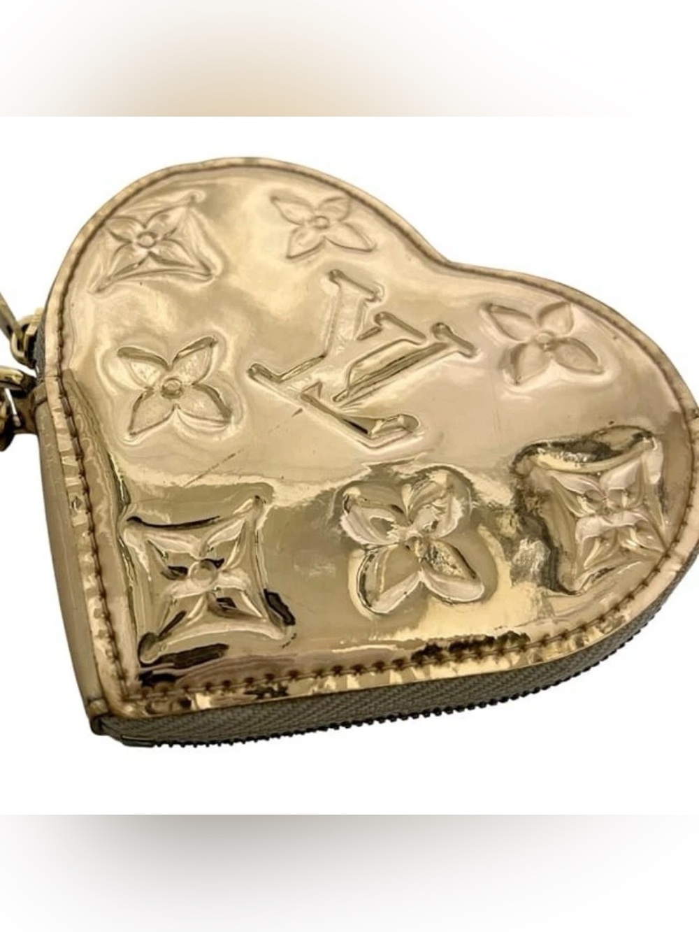 Louis Vuitton Monogram Miroir Heart Coin Purse Dore Gold Limited Edition - Picture 9 of 11